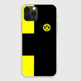 Чехол для iPhone 12 Pro с принтом FC Borussia Dortmund Black в Санкт-Петербурге, силикон | область печати: задняя сторона чехла, без боковых панелей | боруссия | дортмунд