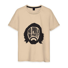 Мужская футболка хлопок с принтом No Pirlo, No Party в Санкт-Петербурге, 100% хлопок | прямой крой, круглый вырез горловины, длина до линии бедер, слегка спущенное плечо. | ювентус