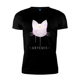 Мужская футболка премиум с принтом Artemis в Санкт-Петербурге, 92% хлопок, 8% лайкра | приталенный силуэт, круглый вырез ворота, длина до линии бедра, короткий рукав | anime | sailor moon | аниме | сейлор мун