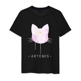 Мужская футболка хлопок с принтом Artemis в Санкт-Петербурге, 100% хлопок | прямой крой, круглый вырез горловины, длина до линии бедер, слегка спущенное плечо. | anime | sailor moon | аниме | сейлор мун