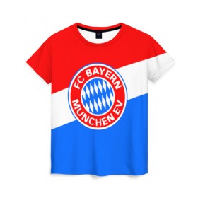 Женская футболка 3D с принтом FC Bayern 2018 Colors в Санкт-Петербурге, 100% полиэфир ( синтетическое хлопкоподобное полотно) | прямой крой, круглый вырез горловины, длина до линии бедер | bayern | fly fc | бавария | спорт | футбольный клуб