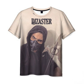 Мужская футболка 3D с принтом Dizaster в Санкт-Петербурге, 100% полиэфир | прямой крой, круглый вырез горловины, длина до линии бедер | dizaster | king of the dot | oxxxymiron | versus | versus battle | батл рэп | дизастер | окимирон