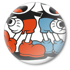Значок с принтом Cuphead в Санкт-Петербурге,  металл | круглая форма, металлическая застежка в виде булавки | cuphead