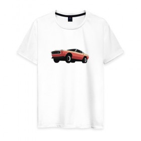 Мужская футболка хлопок с принтом ford mustang в Санкт-Петербурге, 100% хлопок | прямой крой, круглый вырез горловины, длина до линии бедер, слегка спущенное плечо. | 
