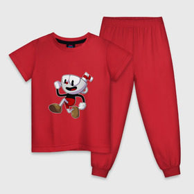 Детская пижама хлопок с принтом Cuphead в Санкт-Петербурге, 100% хлопок |  брюки и футболка прямого кроя, без карманов, на брюках мягкая резинка на поясе и по низу штанин
 | Тематика изображения на принте: cuphead