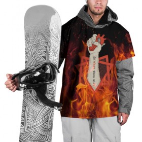 Накидка на куртку 3D с принтом Hot Heart в Санкт-Петербурге, 100% полиэстер |  | fire | heart | hot | satan | горячий | красный | культ | надписи | огниво | огонь | пекло | рок | рокнролл | рука | сатана | секта | сердце | сила | тату | черный | яркие