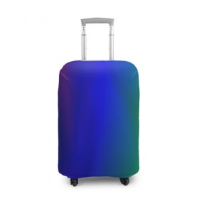 Чехол для чемодана 3D с принтом Цветной градиент в Санкт-Петербурге, 86% полиэфир, 14% спандекс | двустороннее нанесение принта, прорези для ручек и колес | абстракция | градиент | зеленый | модные | розовый | синий | цвет | цветные | яркие