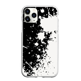 Чехол для iPhone 11 Pro матовый с принтом Брызги краски в Санкт-Петербурге, Силикон |  | абстракция | белое | брызги | краска | пятно | черное