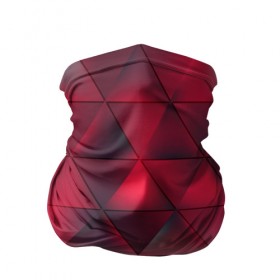 Бандана-труба 3D с принтом Dark Red в Санкт-Петербурге, 100% полиэстер, ткань с особыми свойствами — Activecool | плотность 150‒180 г/м2; хорошо тянется, но сохраняет форму | red | геометрия | красный | треугольник