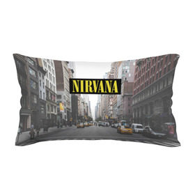 Подушка 3D антистресс с принтом Nirvana в Санкт-Петербурге, наволочка — 100% полиэстер, наполнитель — вспененный полистирол | состоит из подушки и наволочки на молнии | nirvana