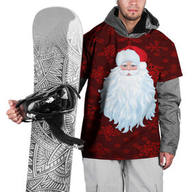 Накидка на куртку 3D с принтом Санта Клаус в Санкт-Петербурге, 100% полиэстер |  | christmas | new year | santa | дед мороз | елка | елочки | новогодний | новый год | рождество | сантаклаус | снег | снежинки