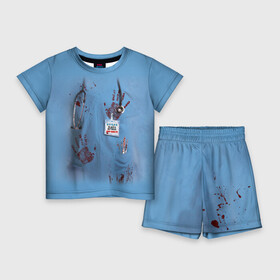 Детский костюм с шортами 3D с принтом Костюм врача кровь в Санкт-Петербурге,  |  | Тематика изображения на принте: больница | врач | доктор | клиника | кровь