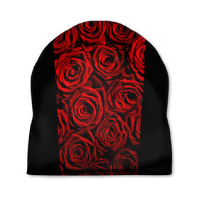 Шапка 3D с принтом Унисекс / Красные розы в Санкт-Петербурге, 100% полиэстер | универсальный размер, печать по всей поверхности изделия | букет | красный | лепестки | модные | полосы | природа | растения | розочки | розы | сад | тренды | цвет | цветы | черный