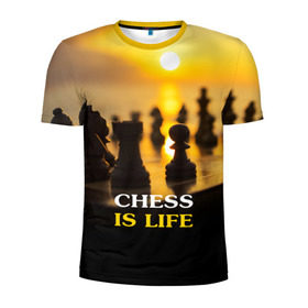 Мужская футболка 3D спортивная с принтом Шахматы - это жизнь в Санкт-Петербурге, 100% полиэстер с улучшенными характеристиками | приталенный силуэт, круглая горловина, широкие плечи, сужается к линии бедра | chess | game | sport | гроссмейстер | закат | игра | интеллект | солнце | спорт | фигура | шахматист | шахматы