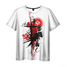 Мужская футболка 3D с принтом Треш полька Будда в Санкт-Петербурге, 100% полиэфир | прямой крой, круглый вырез горловины, длина до линии бедер | будда | тату | треш полька
