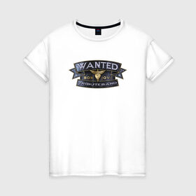 Женская футболка хлопок с принтом Wanted Bon Jovi в Санкт-Петербурге, 100% хлопок | прямой крой, круглый вырез горловины, длина до линии бедер, слегка спущенное плечо | 