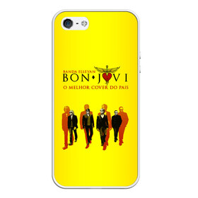 Чехол для iPhone 5/5S матовый с принтом Группа Bon Jovi в Санкт-Петербурге, Силикон | Область печати: задняя сторона чехла, без боковых панелей | bon jovi | бон | бон джови | глэм | группа | джови | джон | рок | хард