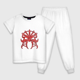Детская пижама хлопок с принтом Lordi красный знак в Санкт-Петербурге, 100% хлопок |  брюки и футболка прямого кроя, без карманов, на брюках мягкая резинка на поясе и по низу штанин
 | amen | hella | lordi | mana | mr. lordi | ox | англоязычная | глэм | группа | костюмы | лорди | маски | метал | мистер лорди | монстры | рок | финская | хард | хардрок | хэви | хэвиметал | шок | шокрок