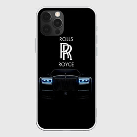 Чехол для iPhone 12 Pro с принтом Rolls Royce phantom в Санкт-Петербурге, силикон | область печати: задняя сторона чехла, без боковых панелей | luxury | phantom | rich | rolls royce | rr | авто | автомобили | бренд | известные | логотип | машина | надписи | огни | ролс ройс | роскошь | тень | фары | черный