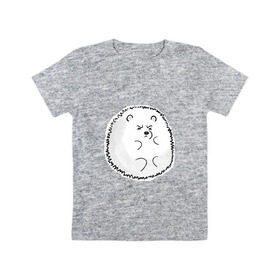 Детская футболка хлопок с принтом Ёжик в Санкт-Петербурге, 100% хлопок | круглый вырез горловины, полуприлегающий силуэт, длина до линии бедер | ежик