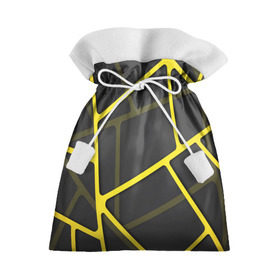 Подарочный 3D мешок с принтом Желтая сетка в Санкт-Петербурге, 100% полиэстер | Размер: 29*39 см | yellow | абстракция | желтый | линия.line | сетка