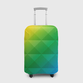 Чехол для чемодана 3D с принтом Colored wall в Санкт-Петербурге, 86% полиэфир, 14% спандекс | двустороннее нанесение принта, прорези для ручек и колес | геометрия | квадрат | текстура | цветной