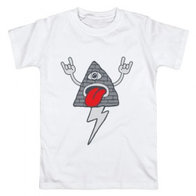 Мужская футболка хлопок с принтом Треугольник в Санкт-Петербурге, 100% хлопок | прямой крой, круглый вырез горловины, длина до линии бедер, слегка спущенное плечо. | 
