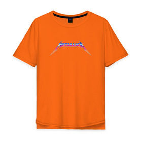 Мужская футболка хлопок Oversize с принтом Metallica в Санкт-Петербурге, 100% хлопок | свободный крой, круглый ворот, “спинка” длиннее передней части | hard rock | heavy metall | rock | байкер | джеймс хэтфилд | кирк хэммет | ларс ульрих | роберт трухильо