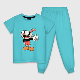 Детская пижама хлопок с принтом Cuphead в Санкт-Петербурге, 100% хлопок |  брюки и футболка прямого кроя, без карманов, на брюках мягкая резинка на поясе и по низу штанин
 | Тематика изображения на принте: 