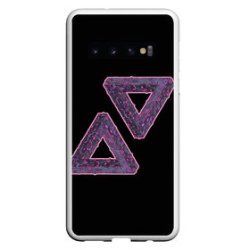 Чехол для Samsung Galaxy S10 с принтом Треугольники Пенроуза в Санкт-Петербурге, Силикон | Область печати: задняя сторона чехла, без боковых панелей | иллюзия | невероятный | невозможный | несуществующий | треугольник | трибар