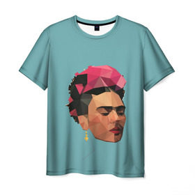 Мужская футболка 3D с принтом Фрида в Санкт-Петербурге, 100% полиэфир | прямой крой, круглый вырез горловины, длина до линии бедер | автопортрет | испания | кало | мексика | портрет | художница