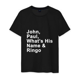 Мужская футболка хлопок с принтом George Harrison 3 в Санкт-Петербурге, 100% хлопок | прямой крой, круглый вырез горловины, длина до линии бедер, слегка спущенное плечо. | 