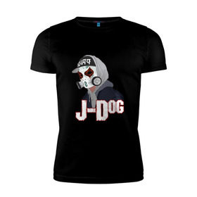 Мужская футболка премиум с принтом J-Dog из Hollywood Undead в Санкт-Петербурге, 92% хлопок, 8% лайкра | приталенный силуэт, круглый вырез ворота, длина до линии бедра, короткий рукав | Тематика изображения на принте: 
