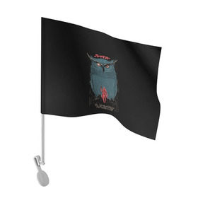 Флаг для автомобиля с принтом Филин Бегущий по лезвию в Санкт-Петербурге, 100% полиэстер | Размер: 30*21 см | 2049 | blade runner | bladerunner