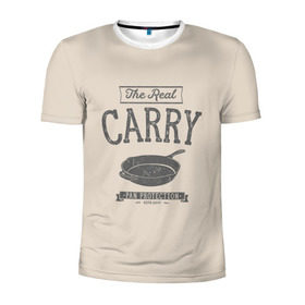 Мужская футболка 3D спортивная с принтом The Real Carry - Pan Protectio в Санкт-Петербурге, 100% полиэстер с улучшенными характеристиками | приталенный силуэт, круглая горловина, широкие плечи, сужается к линии бедра | battlegrounds | playerunknowns | pubg | пубг | сковородка
