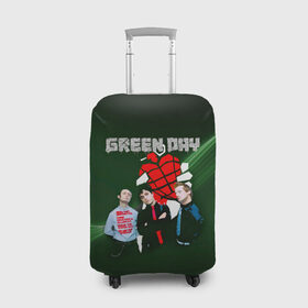 Чехол для чемодана 3D с принтом Группа Green Day в Санкт-Петербурге, 86% полиэфир, 14% спандекс | двустороннее нанесение принта, прорези для ручек и колес | american idiot | green day | альтернативный | билли джо армстронг | грин дей | группа | зелёный день | майк дёрнт | музыка | надпись | панк | поп | поппанк | рок | тре кул