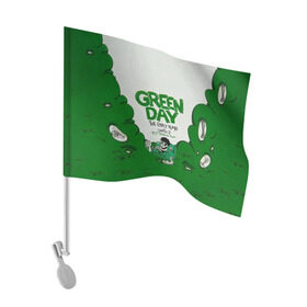 Флаг для автомобиля с принтом Монстр Green Day в Санкт-Петербурге, 100% полиэстер | Размер: 30*21 см | american idiot | green day | альтернативный | билли джо армстронг | грин дей | группа | зелёный день | майк дёрнт | музыка | надпись | панк | поп | поппанк | рок | тре кул