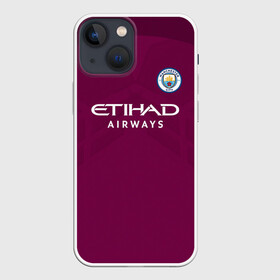 Чехол для iPhone 13 mini с принтом Манчестер Сити Форма Away 2018 в Санкт-Петербурге,  |  | citi | city | cyty | manchester | siti | sity | англия | болельщик | горожане | гостевая | манчестер | сити | фанат | футбольная форма