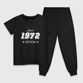 Детская пижама хлопок с принтом limited edition 1972 в Санкт-Петербурге, 100% хлопок |  брюки и футболка прямого кроя, без карманов, на брюках мягкая резинка на поясе и по низу штанин
 | 1972 | день рождения | подарок | праздник