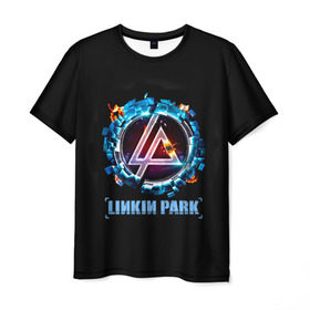 Мужская футболка 3D с принтом Двигатель Linkin Park в Санкт-Петербурге, 100% полиэфир | прямой крой, круглый вырез горловины, длина до линии бедер | bennington | chester | linkin park | альтернативный метал | альтернативный рок | беннингтон | группа | линкин парк | музыкант | ню метал | певец | рок | рэп | рэп рок | честер | электроник рок