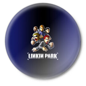 Значок с принтом Группа Linkin Park в Санкт-Петербурге,  металл | круглая форма, металлическая застежка в виде булавки | Тематика изображения на принте: 