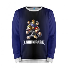 Мужской свитшот 3D с принтом Группа Linkin Park в Санкт-Петербурге, 100% полиэстер с мягким внутренним слоем | круглый вырез горловины, мягкая резинка на манжетах и поясе, свободная посадка по фигуре | 