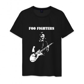 Мужская футболка хлопок с принтом Foo Fighters в Санкт-Петербурге, 100% хлопок | прямой крой, круглый вырез горловины, длина до линии бедер, слегка спущенное плечо. | ff | foo fighters | альтернативный | группа | дэйв грол | крис шифлетт | метал | музыка | надпись | нэйт мендел | постгранж | пэт смир | рок | тейлор хокинс | фу файтерс | фф | хард | хардрок