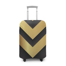 Чехол для чемодана 3D с принтом Golden arrows в Санкт-Петербурге, 86% полиэфир, 14% спандекс | двустороннее нанесение принта, прорези для ручек и колес | arrow | gold | golden | золотой | стрела | текстура