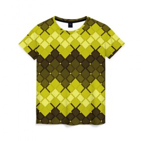 Женская футболка 3D с принтом Движение волн в Санкт-Петербурге, 100% полиэфир ( синтетическое хлопкоподобное полотно) | прямой крой, круглый вырез горловины, длина до линии бедер | геометрия | квадрат | текстура