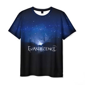 Мужская футболка 3D с принтом Evanescence звездное небо в Санкт-Петербурге, 100% полиэфир | прямой крой, круглый вырез горловины, длина до линии бедер | evanescence | альтернативный | готик | группа | джен маджура | исчезновение | метал | ню | рок | синий | тим маккорд | трой маклоухорн | уилл хант | хард | эванесенс | эми ли