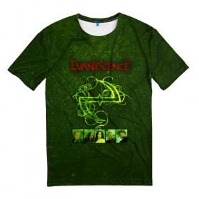 Мужская футболка 3D с принтом Группа Evanescence в Санкт-Петербурге, 100% полиэфир | прямой крой, круглый вырез горловины, длина до линии бедер | evanescence | альтернативный | готик | группа | джен маджура | зеленый | исчезновение | метал | ню | рок | тим маккорд | трой маклоухорн | уилл хант | хард | эванесенс | эми ли