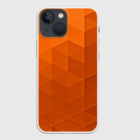 Чехол для iPhone 13 mini с принтом Orange abstraction в Санкт-Петербурге,  |  | Тематика изображения на принте: abstraction | geometry | polygon | абстракция | геометрия | грань | краски | кубик | кубики | линии | мозаика | полигоны | ребро | текстура | узор