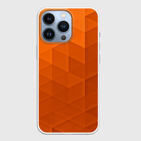 Чехол для iPhone 13 Pro с принтом Orange abstraction в Санкт-Петербурге,  |  | Тематика изображения на принте: abstraction | geometry | polygon | абстракция | геометрия | грань | краски | кубик | кубики | линии | мозаика | полигоны | ребро | текстура | узор