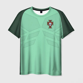 Мужская футболка 3D с принтом Portugal away в Санкт-Петербурге, 100% полиэфир | прямой крой, круглый вырез горловины, длина до линии бедер | confederation | cup | euro | world | европы | конфедераций | кубок | мира | португалия | чемпионат